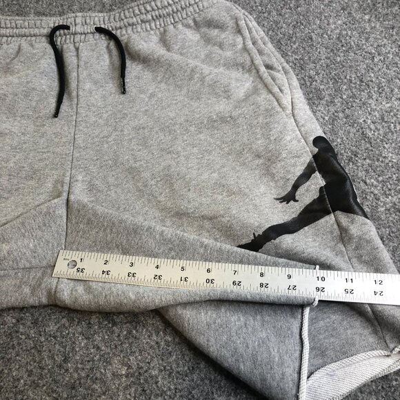 Nike Air Jordan Sweat Shorts Mens Small Gray Fleece Jumpman Logo Pockets Gym - Picture 8 of 12